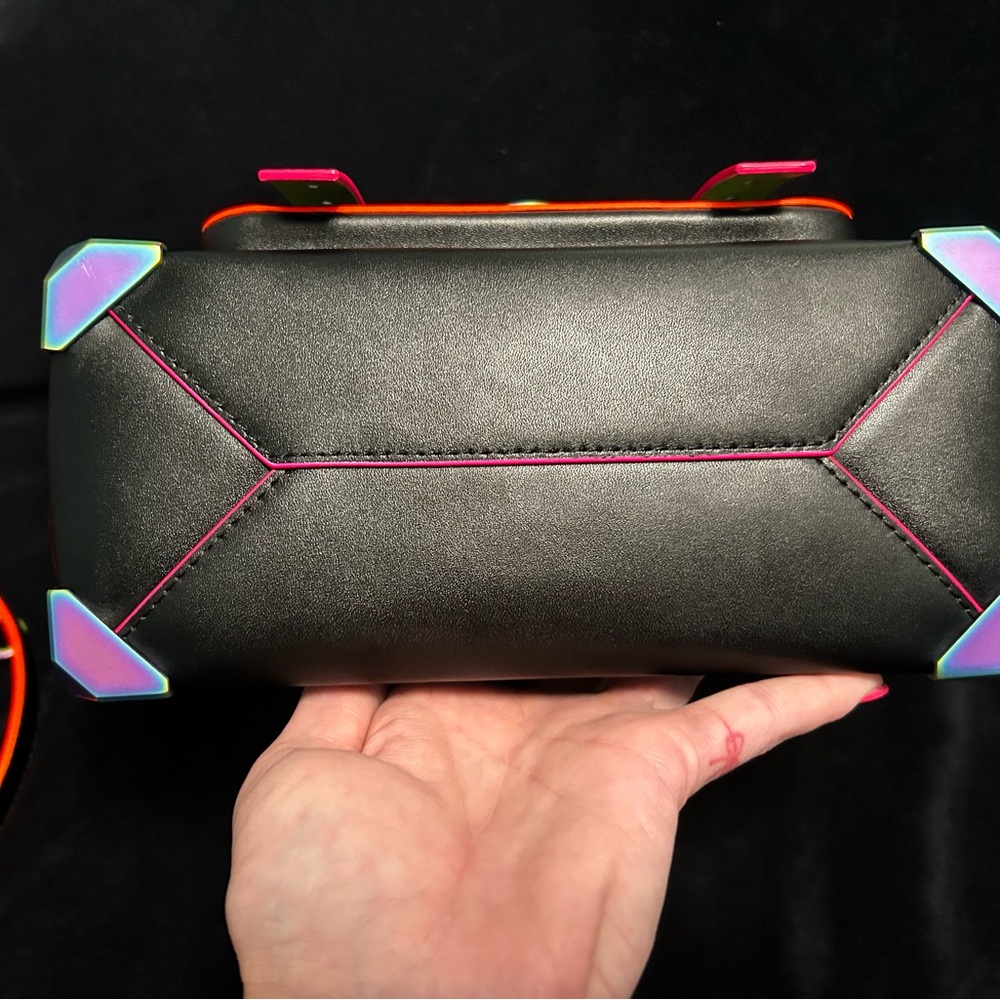 Michael Kors Black Crossbody Bag with Multicolor Neon Details - Picture 4 of 9